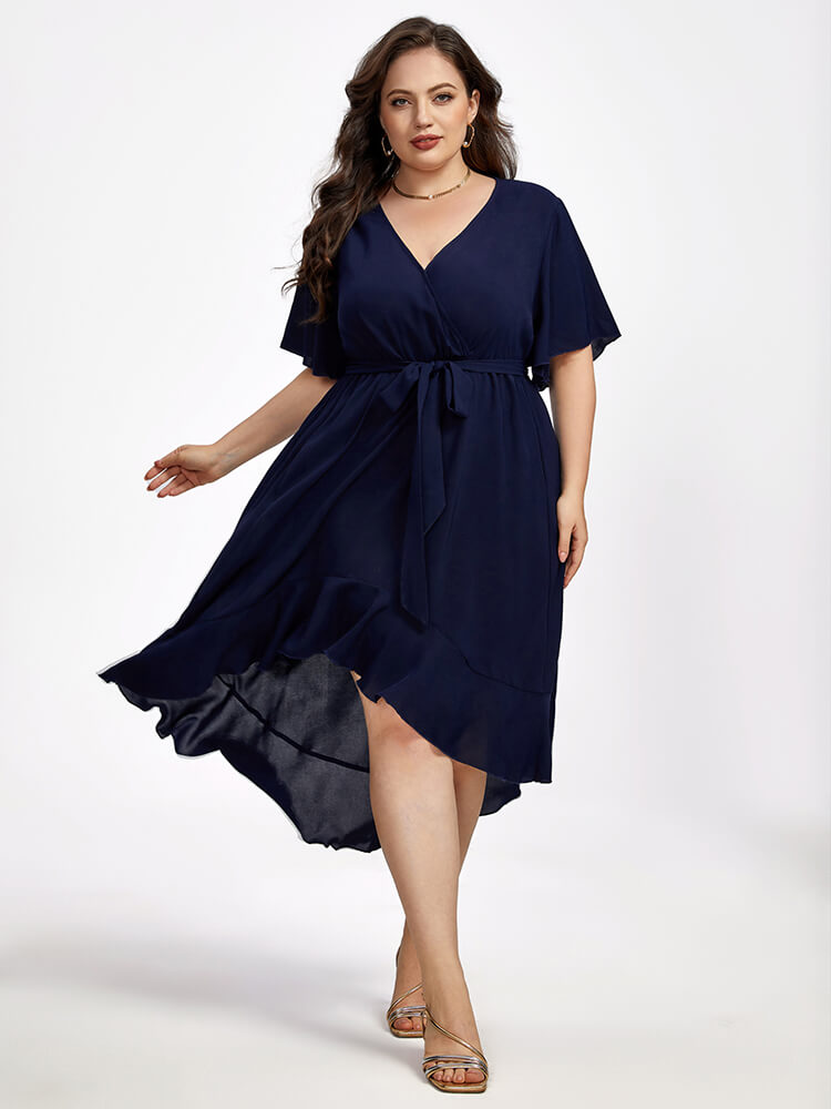 Plus Size Black Midi Dress