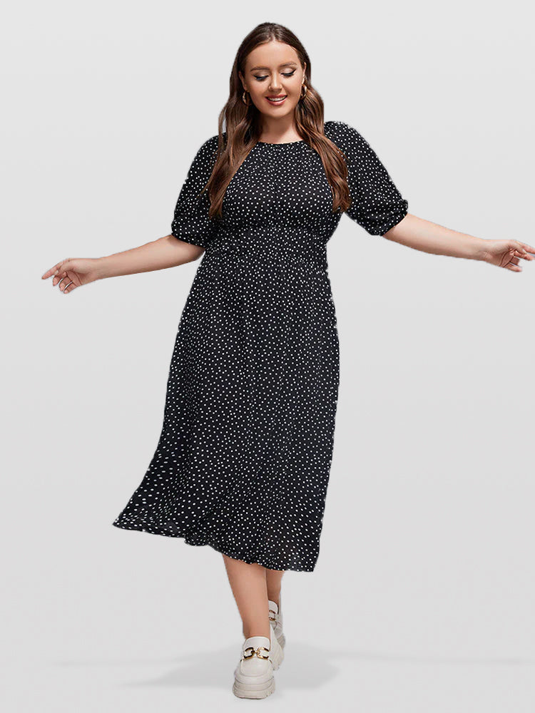 Plus Size Polka Dot Maxi dress