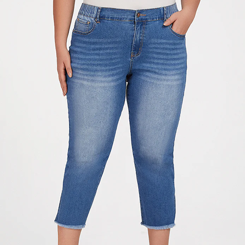 Plus Size Jeans For Women, Flare Leg To Shorts